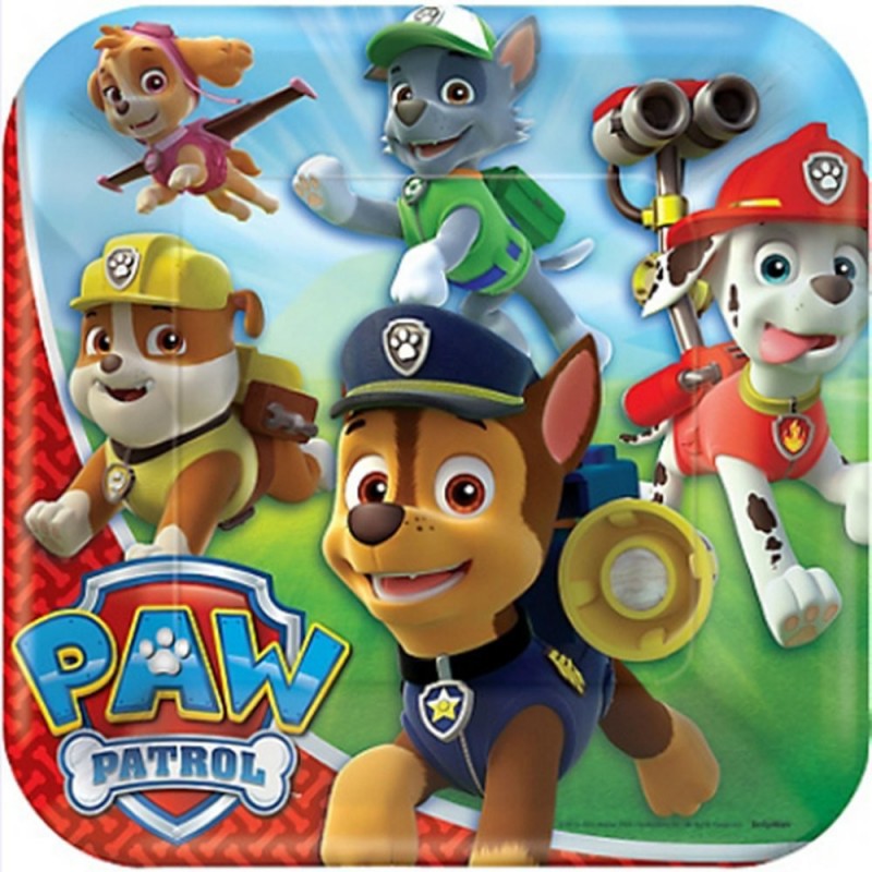 Paw Patrol Large Paper Plates (Pack of 8) | Discontinued Party Supplies
