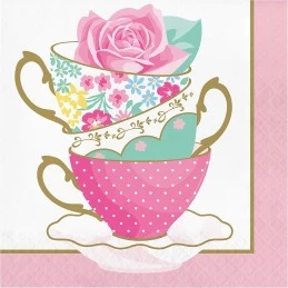 Floral Tea Party Large Napkins (Pack of 16) | Floral Tea Party Party Supplies