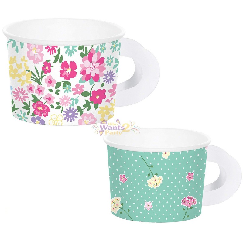 Floral Tea Party Treat Cups (Pack of 8) | Floral Tea Party Party Supplies