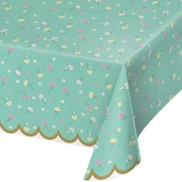 Floral Tea Party Plastic Tablecloth | Floral Tea Party Party Supplies