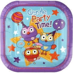 Giggle and Hoot Large Plates (Pack of 8) | Giggle and Hoot Party Supplies