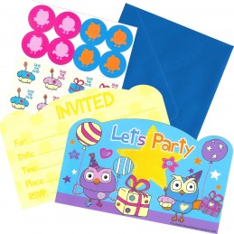Giggle and Hoot Party Invitations Set (Pack of 8) | Giggle and Hoot Party Supplies