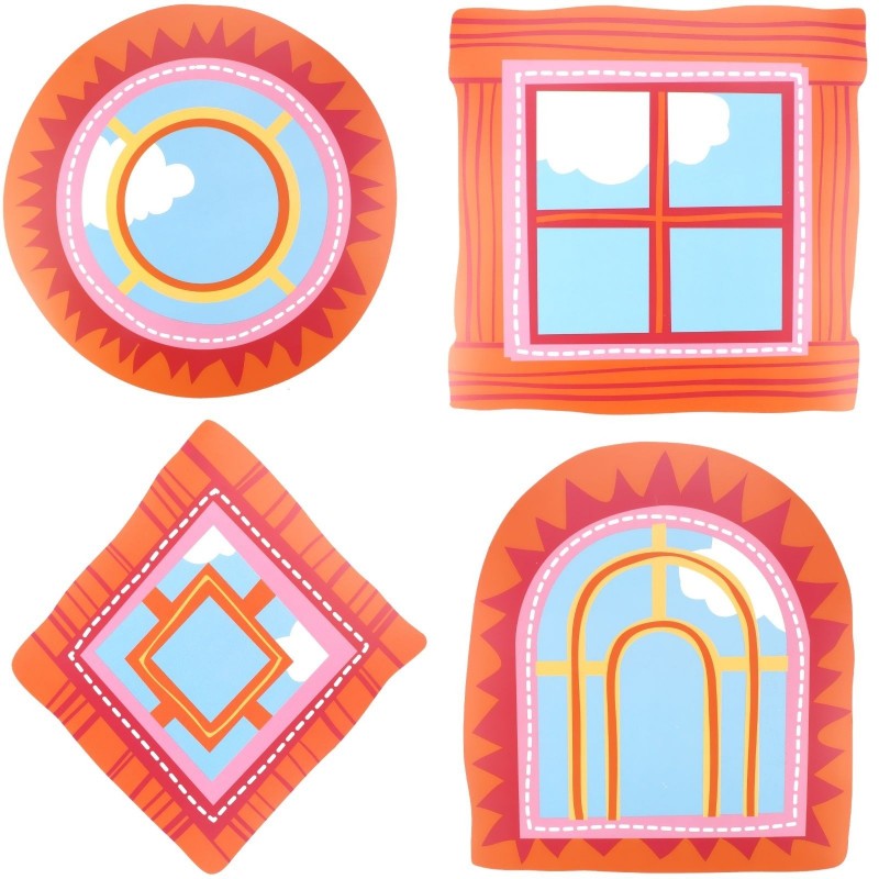 Play School Window Cutouts (Set of 4) | Play School Party Supplies