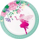 Floral Fairy Sparkle Small Plates (Pack of 8)