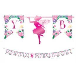 Floral Fairy Sparkle Happy Birthday Banner | Fairies Party Supplies
