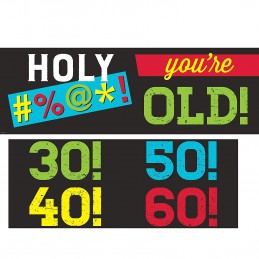 Old Age Humour Giant Party Banner | Old Age Humour Party Supplies
