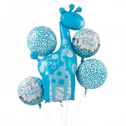 Wild Safari Blue Balloon Bouquet (Set of 5) | Blue Safari