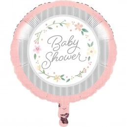 Farmhouse Floral Baby Shower Foil Balloon | Floral Baby Girl Party Supplies