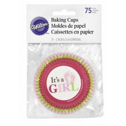 It's A Girl Baking Cups (Pack of 75) | Wilton