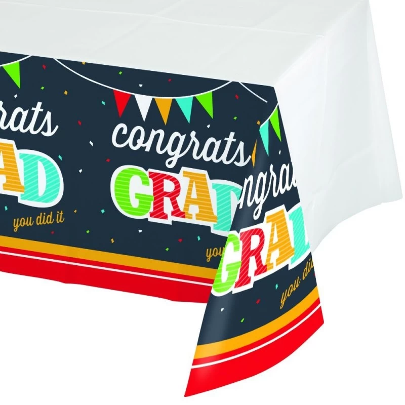 Head of Class Graduation Plastic Tablecloth | Graduation Party Supplies