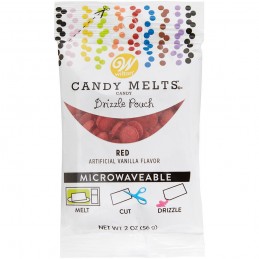 Wilton Red Candy Melts Drizzle Pouch (56g) | Discontinued Party Supplies