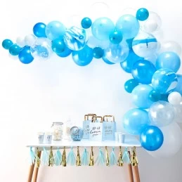 Ginger Ray Blue Balloon Arch Kit (72 Piece) | Balloon Garland Kit Party Supplies