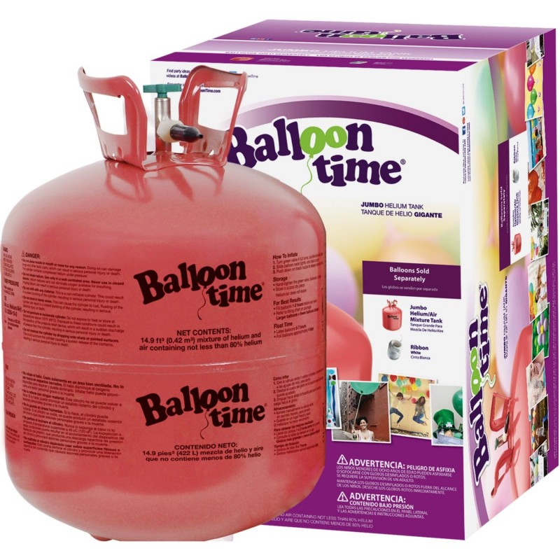 Balloon Time Jumbo Helium Tank (Includes 50 Balloons) | PARTY SUPPLIES |  Who Wants 2 Party