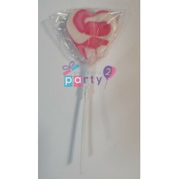 Pink Swirl Heart Lollipops (24 Pack) | Lollies Party Supplies