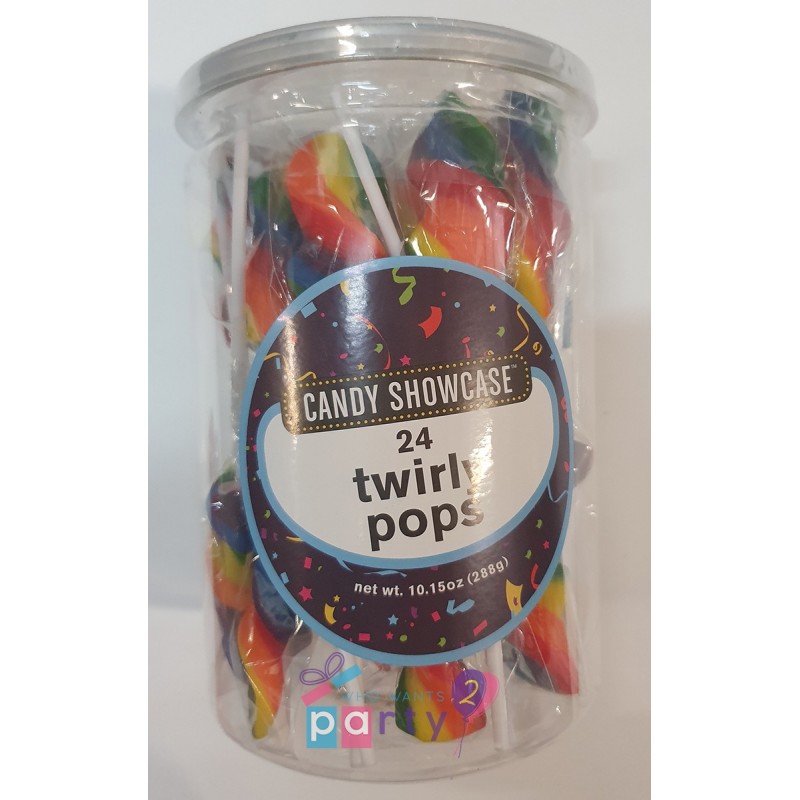 Rainbow Twirl Lollipops (24 Pack) | Discontinued Party Supplies