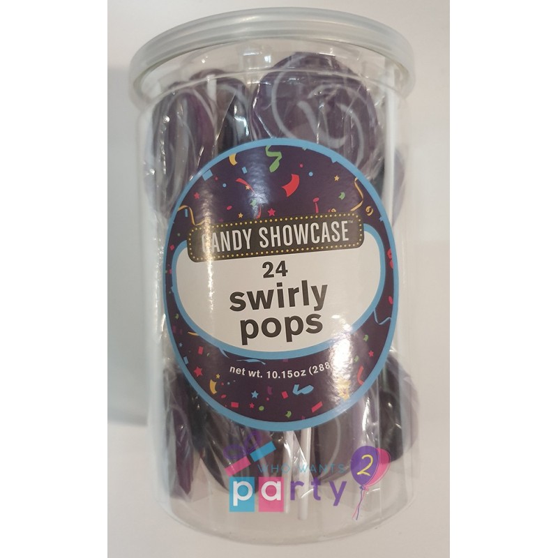 purple swirl lollipops