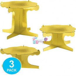 Sweet Treats Gold Foil Cake Stands (Pack of 3) | Discontinued Party Supplies