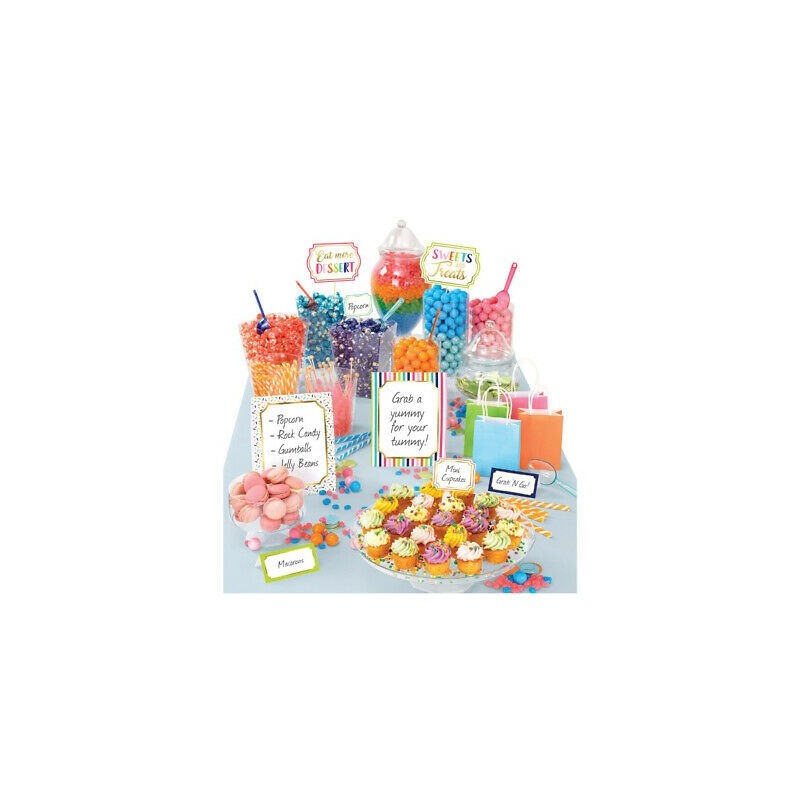 Sweet Treats Candy Buffet Table Decorating Kit (Set of 13) | Discontinued Party Supplies