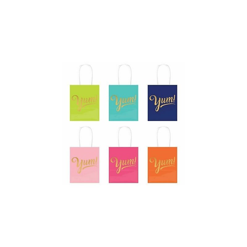 Sweet Treats Candy Buffet Kraft Lolly Bags (Pack of 6) | Treat Stands/Decorations Party Supplies