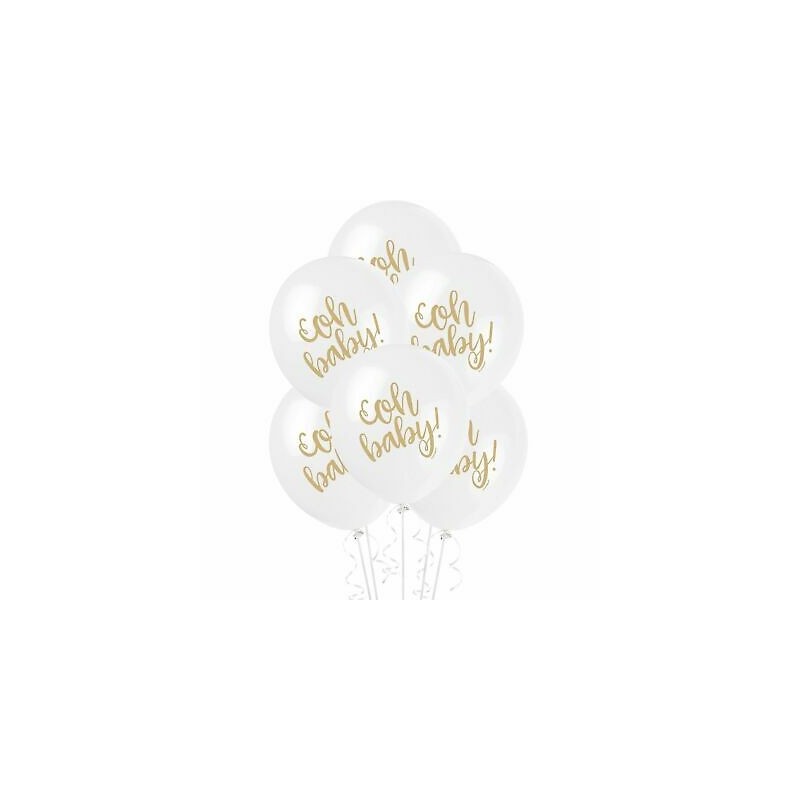 Oh Baby! Baby Shower Latex Balloons (Pack of 8) Oh Baby! Baby Shower Latex Balloons (Pack of 8)