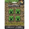Minecraft Pencil Top Erasers (Pack of 4)