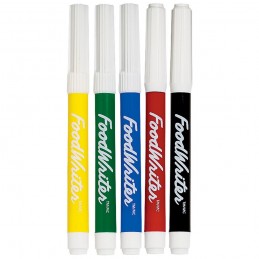 Wilton FoodWriter Fine Tip Primary Colored Edible Markers (Set of 5) | Wilton Party Supplies