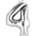 Silver Number 4 Balloon 86cm