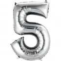 Silver Number 5 Balloon 86cm