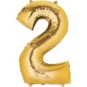 Gold Number 2 Balloon 86cm