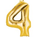 Gold Number 4 Balloon 86cm