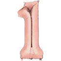 Rose Gold Number 1 Balloon 86cm