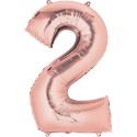 Rose Gold Number 2 Balloon 86cm