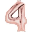 Rose Gold Number 4 Balloon 86cm