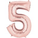 Rose Gold Number 5 Balloon 86cm