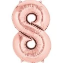 Rose Gold Number 8 Balloon 86cm