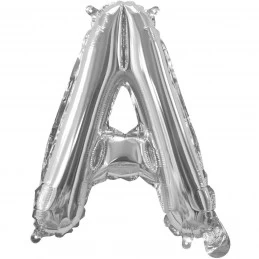 Silver Letter A Balloon 35cm | Letter Balloons Party Supplies