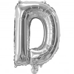Silver Letter D Balloon 35cm | Letter Balloons Party Supplies