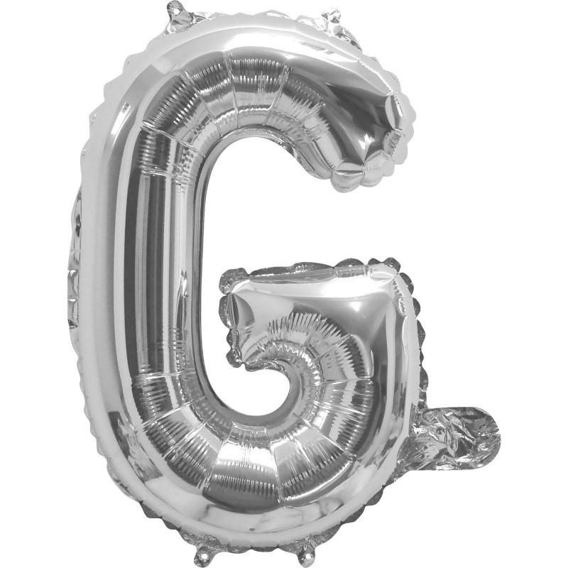 Silver Letter G Balloon 35cm | Letter Balloons Party Supplies