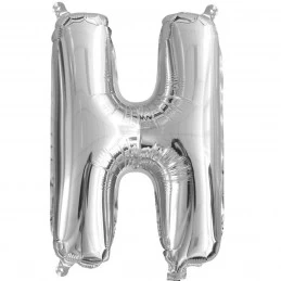 Silver Letter H Balloon 35cm | Letter Balloons Party Supplies