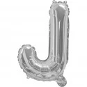 Silver Letter J Balloon 35cm
