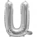 Silver Letter U Balloon 35cm