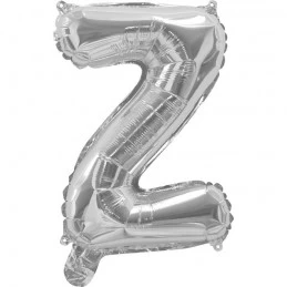 Silver Letter Z Balloon 35cm | Letter Balloons Party Supplies