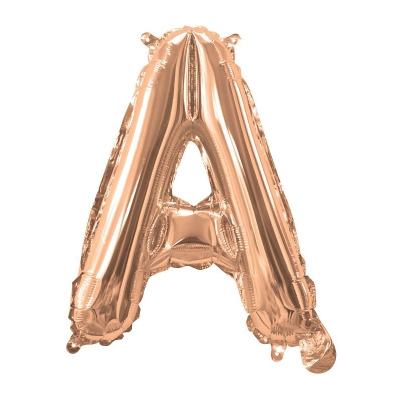 Rose Gold Letter A Balloon 35cm | Letter Balloons Party Supplies