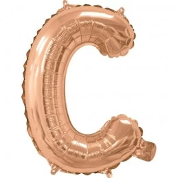 Rose Gold Letter C Balloon 35cm | Letter Balloons Party Supplies