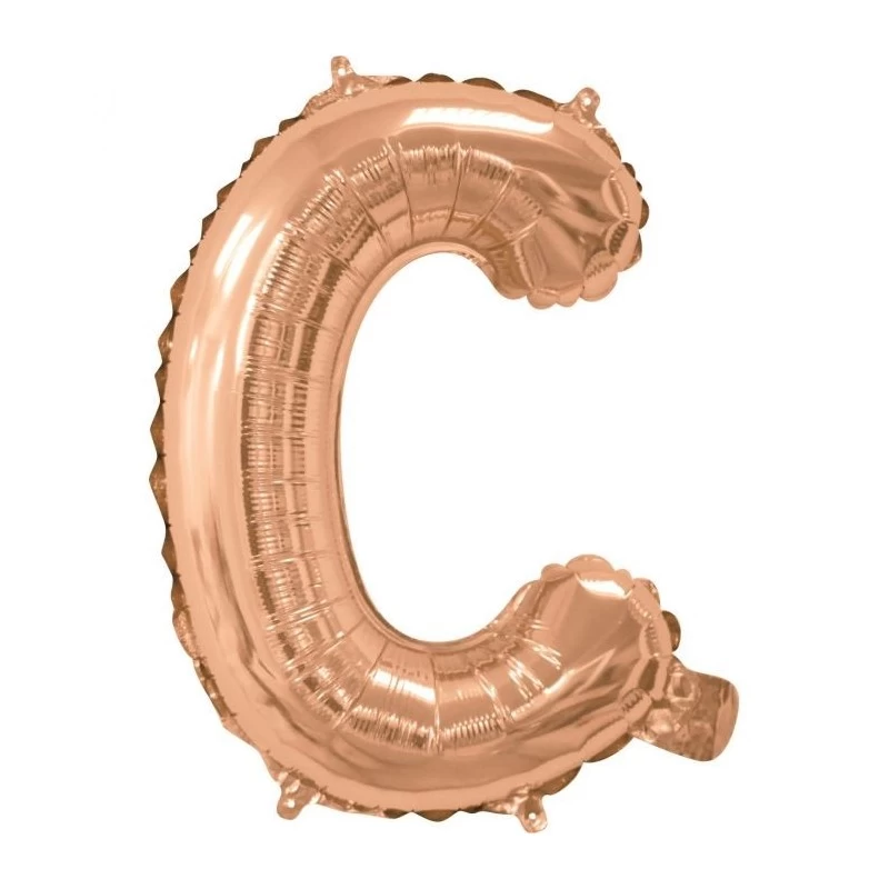 Rose Gold Letter C Balloon 35cm | Letter Balloons Party Supplies