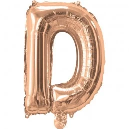 Rose Gold Letter D Balloon 35cm | Letter Balloons Party Supplies