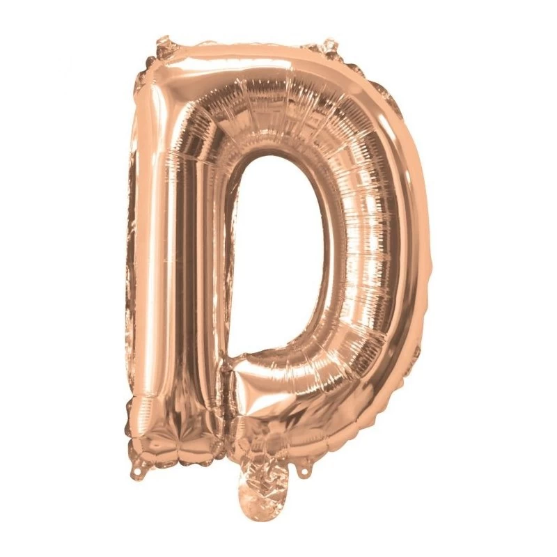 Rose Gold Letter D Balloon 35cm | Foil Letter Balloons ...