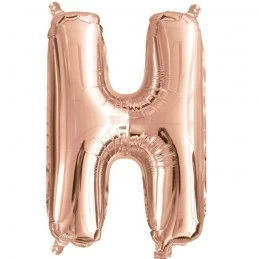 Rose Gold Letter H Balloon 35cm | Letter Balloons Party Supplies