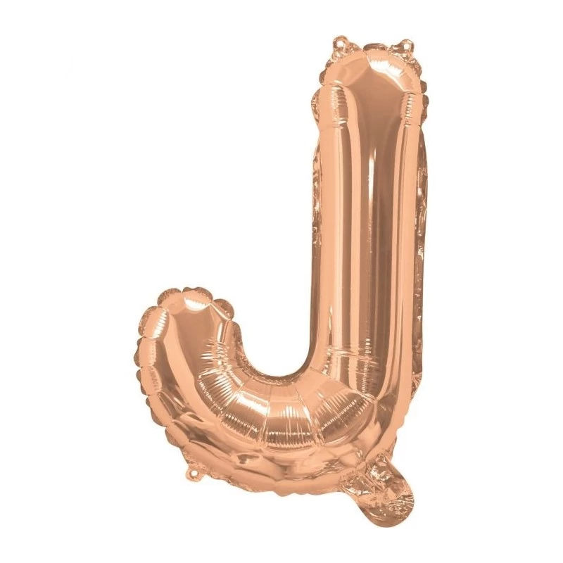 Rose Gold Letter J Balloon 35cm | Letter Balloons Party Supplies