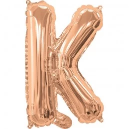 Rose Gold Letter K Balloon 35cm | Letter Balloons Party Supplies
